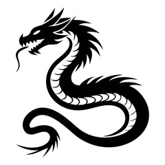 Chinese dragon silhouette
