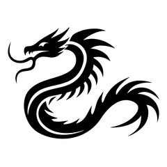 Chinese dragon silhouette