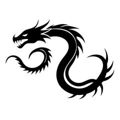 Chinese dragon silhouette