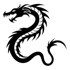 Chinese dragon silhouette