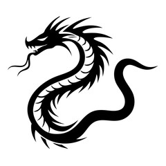Chinese dragon silhouette