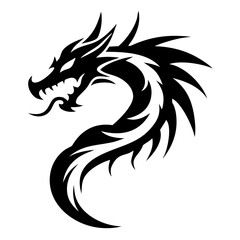 Chinese dragon silhouette