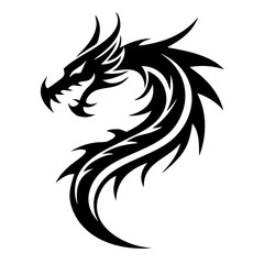 Chinese dragon silhouette