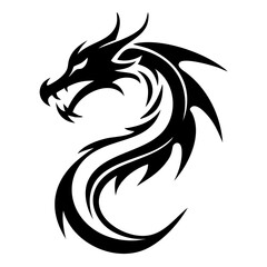 Chinese dragon silhouette