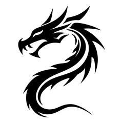 Chinese dragon silhouette