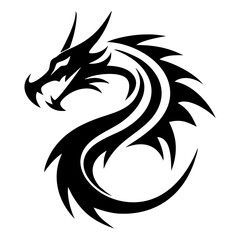 Chinese dragon silhouette