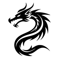 Chinese dragon silhouette