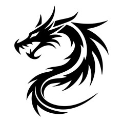 Chinese dragon silhouette