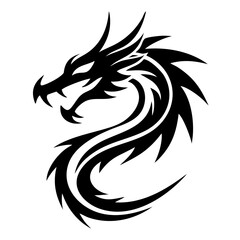 Chinese dragon silhouette