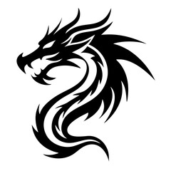 Chinese dragon silhouette