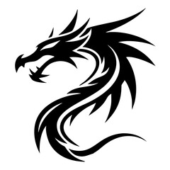 Chinese dragon silhouette