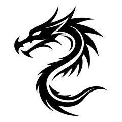 Obraz premium Chinese dragon silhouette