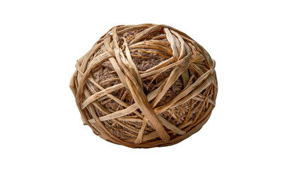 Dried tumbleweed ball, realistic texture on transparent background