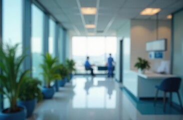 Fototapeta premium Light blurred background. blur health center an office or medical institution 