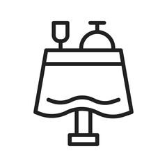 Obraz premium Dinner Table icon vector image. Suitable for mobile apps, web apps and print media.