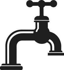 faucet with water drop vector isolated on transparent background