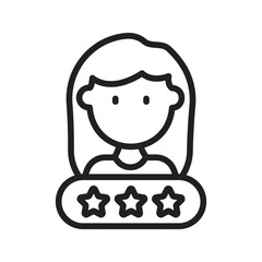 Customer Review icon vector image. Suitable for mobile apps, web apps and print media.