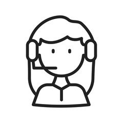 Customer Operator icon vector image. Suitable for mobile apps, web apps and print media.