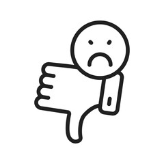 Dissatisfied icon vector image. Suitable for mobile apps, web apps and print media.