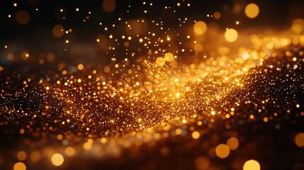 Golden Glitter Abstract Background.