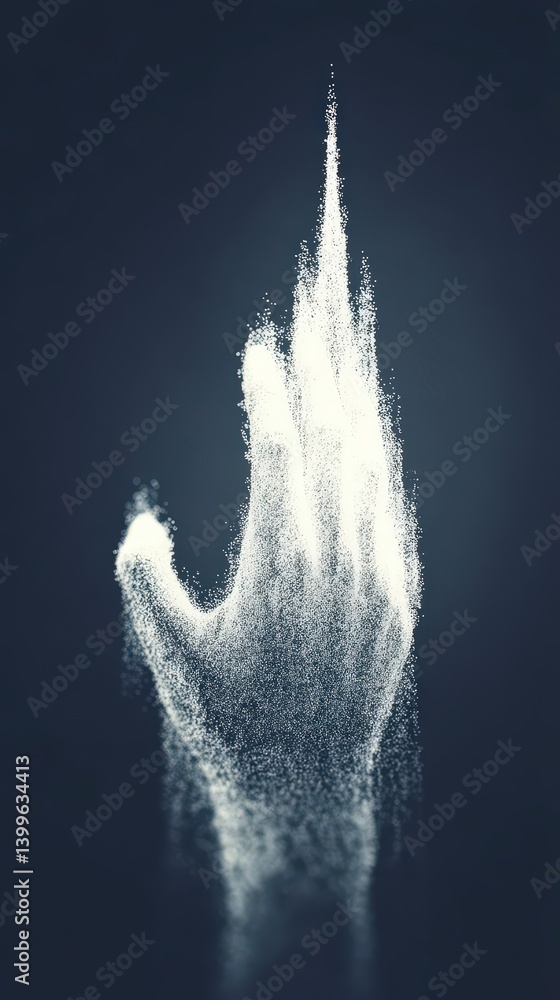 Poster ai hand digital particle abstract futuristic technology innovation concept