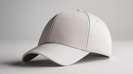 High-Quality Baseball Cap Mockup with Soft Gray Color  