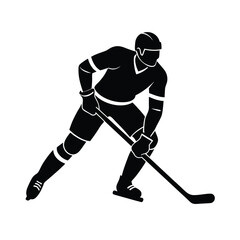 Hockey Player Body Checking Minimal Vector