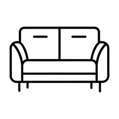 Armchair Outline Icon Classic Furniture Line Art