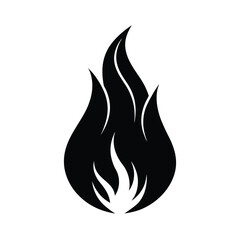 Single Flame Clean Minimal Silhouette