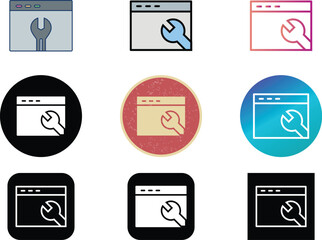 Modern set of 25 vector browser settings icons, designed for personal and commercial projects. Perfect for web development, UI UX interfaces, and HD designs.