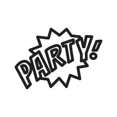 Party icon vector image. Suitable for mobile apps, web apps and print media.