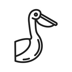 Obraz premium Pelican icon vector image. Suitable for mobile apps, web apps and print media.
