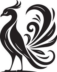 feather, peacock, silhouette, tail, bird, illustration, animal, decorative, nature, graphic