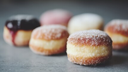 Delicious Sugared Donuts  Sweet Treats  Bakery  Food Photography