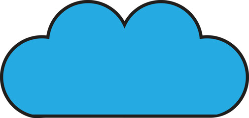 Vector flat clouds icon for web and mobile applications.