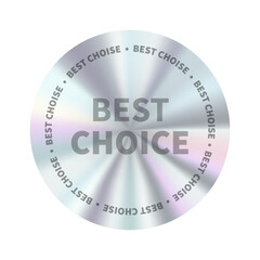 Holographic Sticker Set with Shiny Metallic Gradient Badges, Best choise Tags for Business