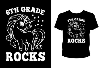 6th grade rocks Quotes svg, Teacher Svg, t-shirt design for prints, School t-shirt design cut file