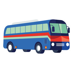 Bus isolated on white background