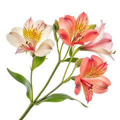 bouquet of lilies isolated
