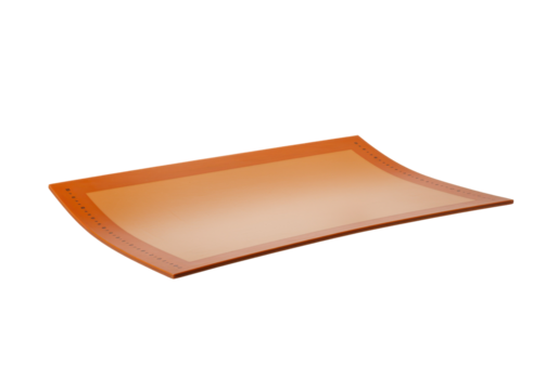 A horizontally floating silicone baking mat on solid white background - Powered by Adobe