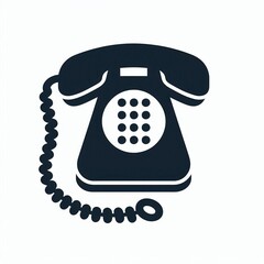 Retro telephone isolated on a white background 