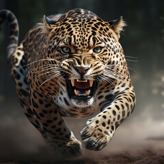 Majestic Jaguar in Motion  A Stunning Close Up