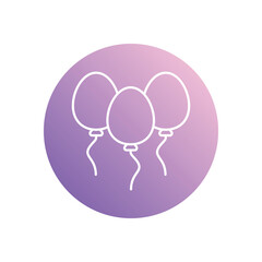 Balloons icon vector stock illustration