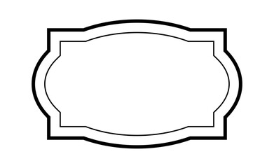 Fototapeta premium Outline vintage label. Vignette blank label. Vector banner