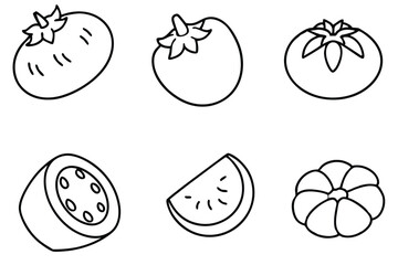 caprese line art simple style italian cuisine artwork