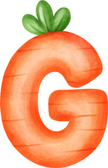 Cute Letter G – Carrot Alphabet Style