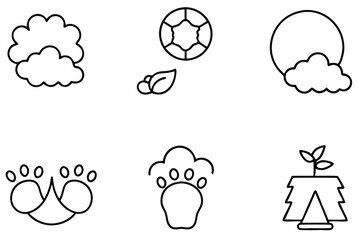 carbon footprint line art used in eco campaigns