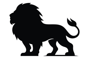 A black lion silhouette victor