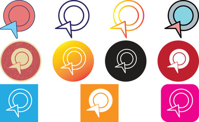 Modern Pay Per Click (PPC) icon with target and cursor symbol, perfect for digital marketing, advertising, SEO campaigns, and online business branding