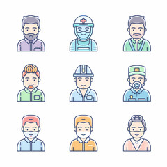 Diverse Professions Icon Set